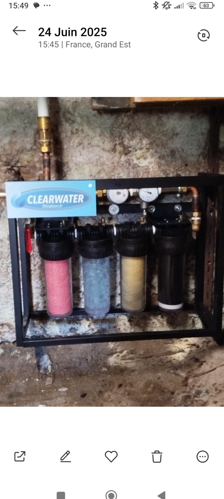 Station Clearwater installée